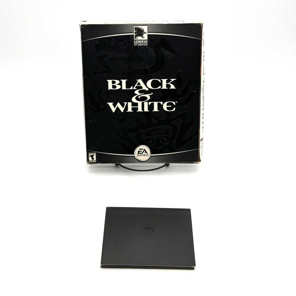 Black & White PC Game 2001 Vintage Big Box EA Lionhead Studios CD-ROM